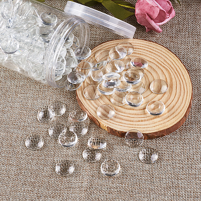Transparent Glass Cabochons GGLA-CD0001-01-1