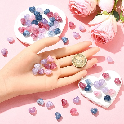 50Pcs Opaque Acrylic Beads OACR-YW0003-11D-1