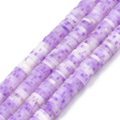Handmade Polymer Clay Beads Strands CLAY-R089-6mm-162-1