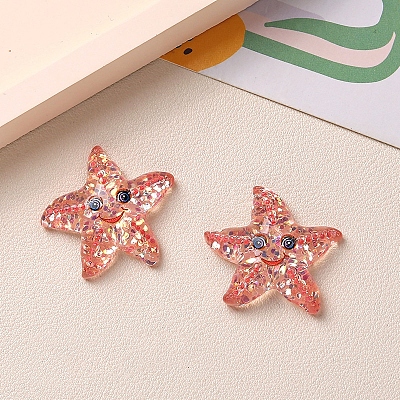 Marine Organism Theme Resin Cabochons PW-WG8E4B4-05-1