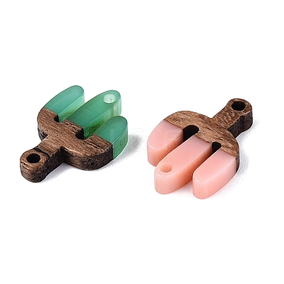 Cinco de Mayo Resin & Walnut Wood Connector Charms RESI-N053-37-1