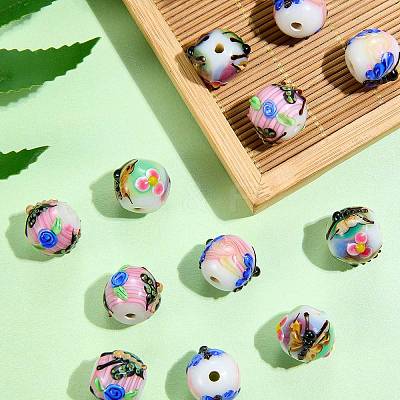 5Pcs Handmade Lampwork Beads LAMP-SZ0001-49B-1