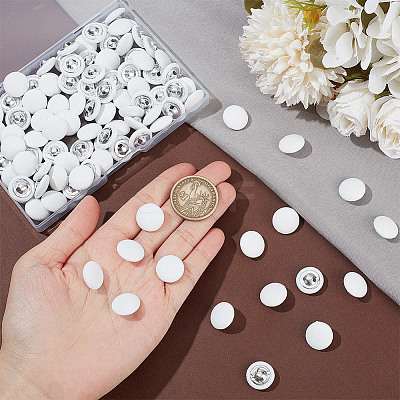 100Pcs Cloth Shank Buttons BUTT-NB0001-72B-1
