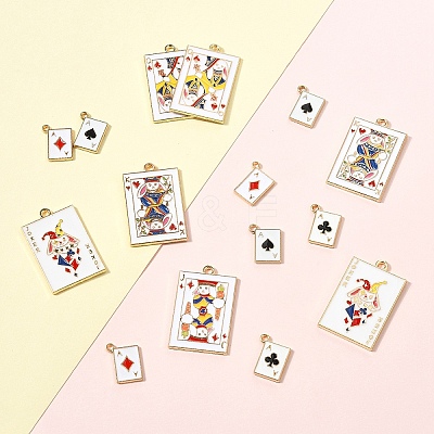 28Pcs 7 Styles Rack Plating Alloy Enamel Pendants ENAM-YW0005-62-1