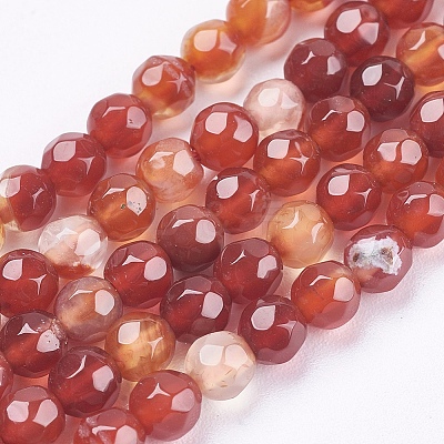 Natural Agate Beads Strands G-P365-07-4mm-1