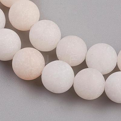 Natural Pink Aventurine Beads Strands G-Q462-8mm-13-1
