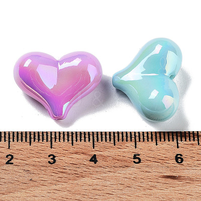 UV Plating Opaque Acrylic Beads X-OACR-Z013-43-1