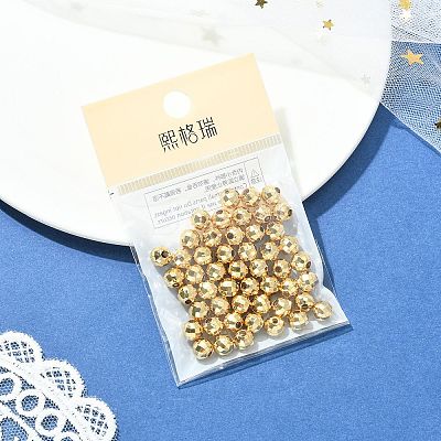 SHEGRACE Brass Round Beads XGRPCU042-293G-1