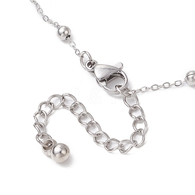 304 Stainless Steel Ball Link Chain Bracelet Making AJEW-JB01305-02-1