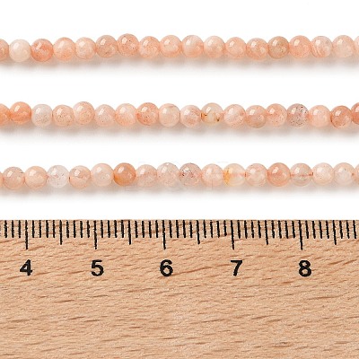 Natural Sunstone Beads Strands G-C284-C02-3mm-01-1