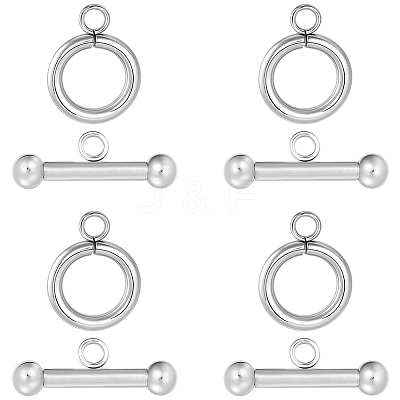 25Pcs 304 Stainless Steel Toggle Clasps STAS-BBC0009-60A-1