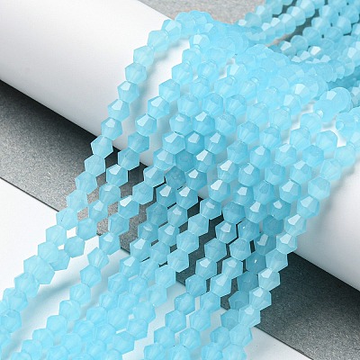 Imitation Jade Glass Beads Strands EGLA-A039-J4mm-D03-1