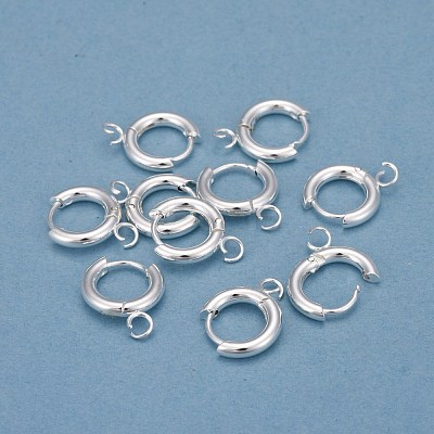 201 Stainless Steel Huggie Hoop Earring Findings STAS-P283-01A-S-1