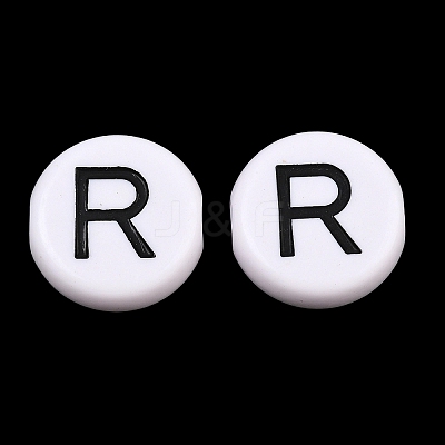 Opaque Acrylic European Beads AC-CBA3BDD-01R-1