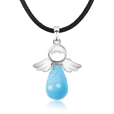 Angel Synthetic Turquoise Pendant Necklaces OH8264-04-1