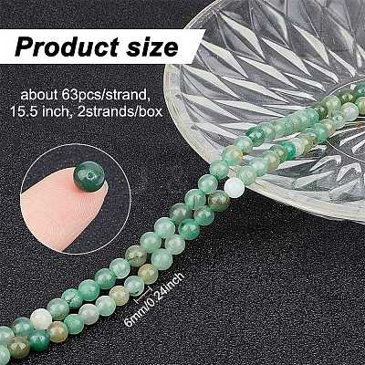 2 Strands Natural Green Aventurine Beads Strands G-GO0001-29A-1