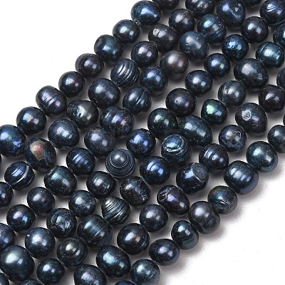 Natural Cultured Freshwater Pearl Beads Strands PA-CBABE82-07-1