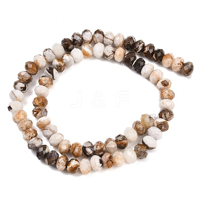 Natural Petrified Wood Beads Strands G-C259-A29-5x8mm-1