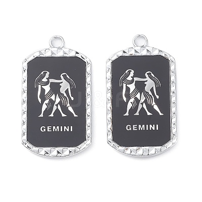 Alloy Twelve Constellations Series Big Pendants PALLOY-O107-01P-06-1