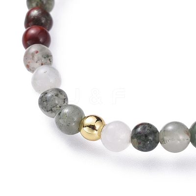 Natural Bloodstone Stretch Bracelets BJEW-JB04556-04-1