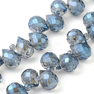 Electroplate Glass Beads Strands X-EGLA-D030-17L-1