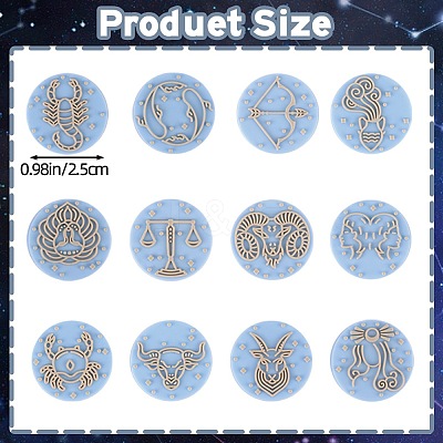 12Pcs 12 Styles Food Grade Silicone Focal Beads SIL-SZ0002-16-1