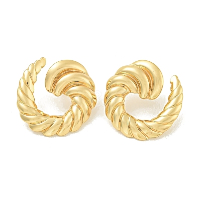 Texture Vortex 304 Stainless Steel Stud Earrings for Women EJEW-K278-35G-1