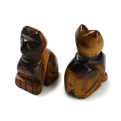Natural Tiger Eye Carved Healing Figurines G-B062-04B-1