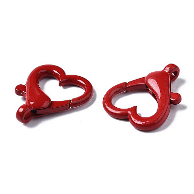 Spray Painted Eco-Friendly Alloy Lobster Claw Clasps PALLOY-T080-05G-NR-1