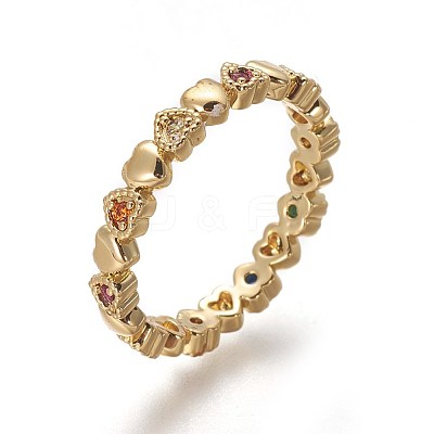 Cubic Zirconia Rings RJEW-P074-08G-1