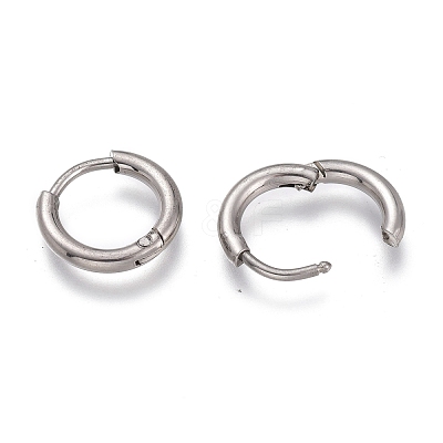 Tarnish Resistant 201 Stainless Steel Huggie Hoop Earrings EJEW-O095-05-19-1