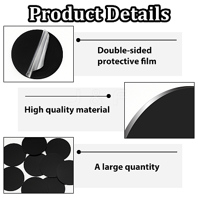 30Pcs Acrylic Flat Round Action Figure Display Bases KY-FG0001-13-1