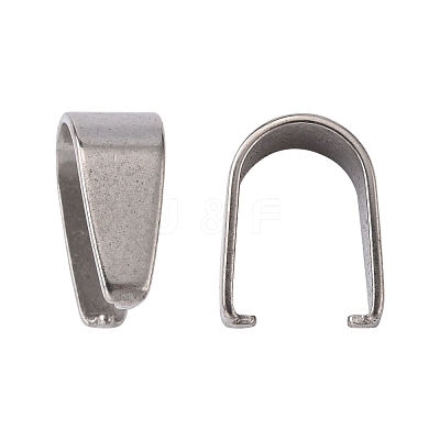 Tarnish Resistant 201 Stainless Steel Pinch Bails X-STAS-Q006-1-1