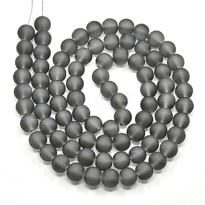 Baking Paint Transparent Glass Beads Strands X-GLAA-S031-12mm-12-1
