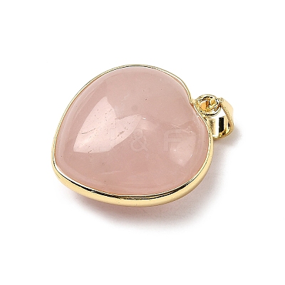 Natural Rose Quartz Pendants G-B149-10G-06-1