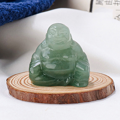 Natural Green Aventurine Carved Healing Buddha Figurines WG68189-06-1