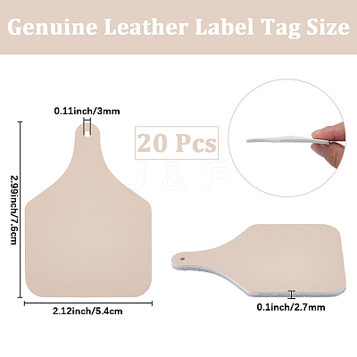 Leather Label Tags AJEW-CL0003-23B-1