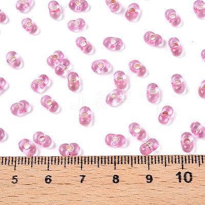Baking Paint Transparent Glass Seed Beads SEED-N006-05D-1