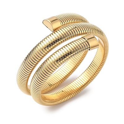 304 Stainless Steel Snake Chain Bangles BJEW-F522-01G-1