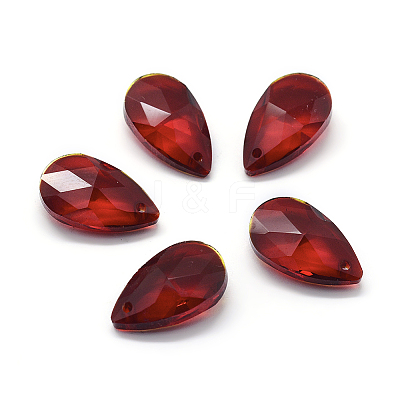 Faceted Glass Pendants X-GLAA-F069-L-A03-1
