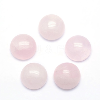 Natural Rose Quartz Cabochons G-P393-R20-12mm-1