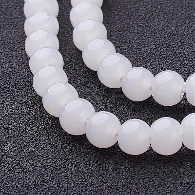 Imitation Jade Glass Beads Strands GMR6mmC26-1