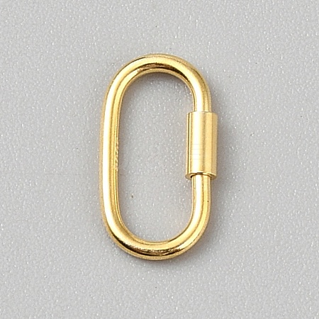 925 Sterling Silver Locking Carabiner STER-WH0007-10G-1
