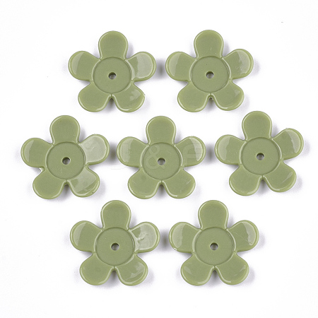 Opaque Acrylic Beads SACR-S302-01C-1
