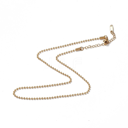 Ion Plating(IP) 304 Stainless Steel Ball Chain Necklace for Men Women NJEW-K245-017E-1