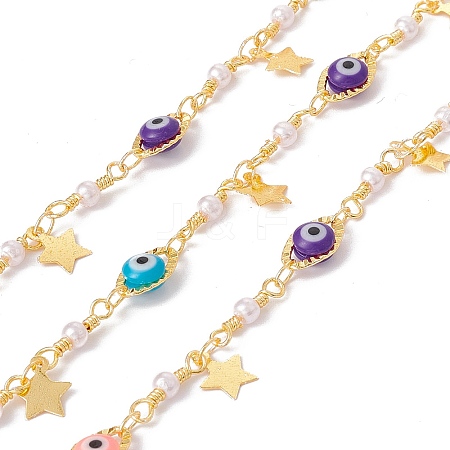 Handmade Eco-friendly Brass Star Charms Chain CHC-E025-01G-1