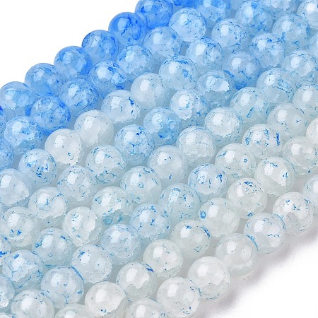 Spray Painted Glass Beads Strands GLAA-XCP0011-19-1