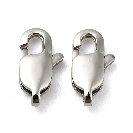 Tarnish Resistant 304 Stainless Steel Lobster Claw Clasps STAS-K13-1