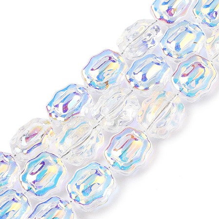 Electroplate Glass Beads Strands EGLA-T021-05B-1