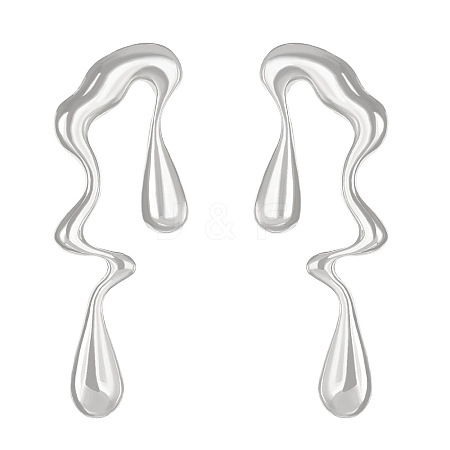 Irregular Teardrop Alloy Stud Earrings WH-WG48A63-01-1